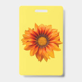 Badge Dégradé de fleurs orange jaune vif découpé (Avant)