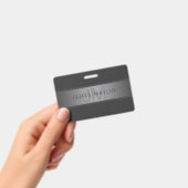 Badge Dégradé gris foncé moderne Nom ou nom de l'entrepr (Manuel / portable)