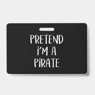 Badge Déguisement de pirate prétendu drôle d'Halloween