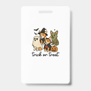 Badge déguisement d'Halloween pour corgi