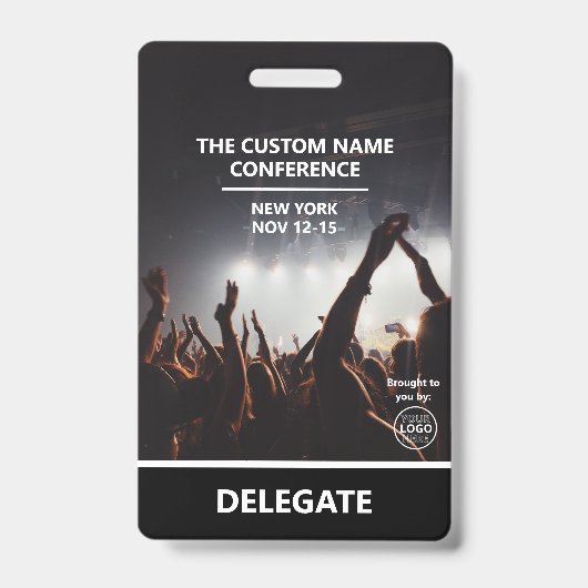 Badge Délégué du code QR du logo de la carte d'accès à l (Avant)