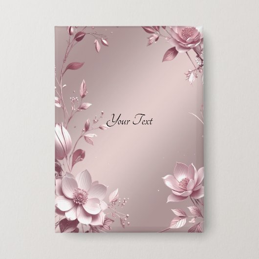 Badge Delicate Pink Floral Button (Recto)