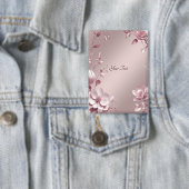 Badge Delicate Pink Floral Button (Insitu)