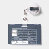 Badge Délivrance animale (Arrière avec rétractable)