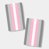 Badge DemiGirl Flag Ausweis (Avant & arrière)