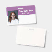 Badge d'employé 100 % personnalisable (Avant & arrière)