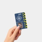 Badge d'employé de la Garde de Sécurité Bleue Atte (Manuel / portable)