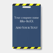 Badge d'employé de la Garde de Sécurité Bleue Atte (Arrière)