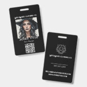 Badge d'employé de la Pentacle Noire Gothique (Avant & arrière)