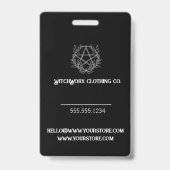 Badge d'employé de la Pentacle Noire Gothique (Arrière)
