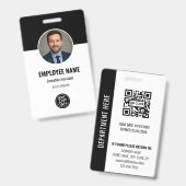 Badge d'employé de photo d'identité professionnell (Avant & arrière)