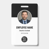 Badge d'employé de photo d'identité professionnell (Avant)