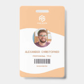 Badge d'employé de société minimaliste moderne (Avant)