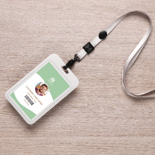 Badge d'employé de société minimaliste moderne