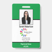 Badge d'employé d'identification de sécurité - Ver (Avant)