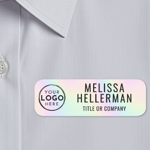 Badge d'employé personnalisé avec logo holographiq