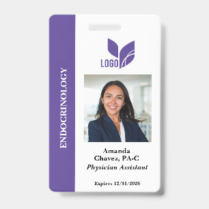 Badge d'employé personnalisé violet