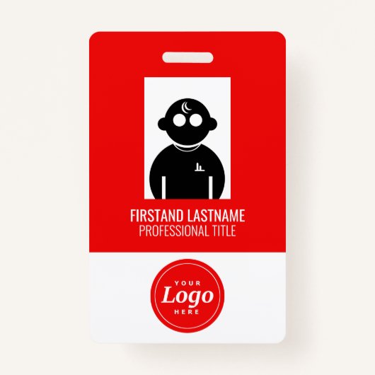 Badge d'employé rouge V1 (Devant)