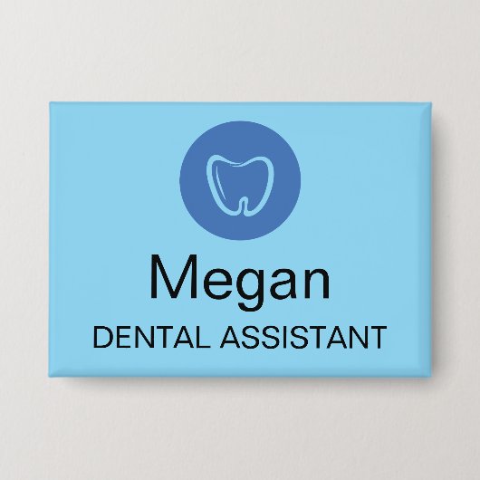 Badge Dental Assistant Modern Name Tag Professional  (Recto)