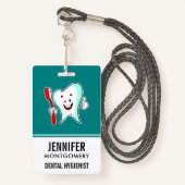 Badge Dental Care Happy Tooth (Devant avec lanière)