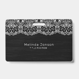 Badge Dentelle Fleurie Blanche