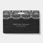 Badge Dentelle florale blanche (Back)