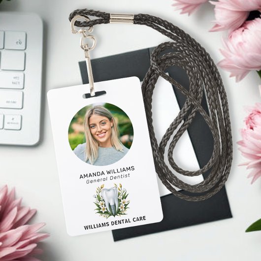 Badge Dentist Office Professionnel Élégant Photo