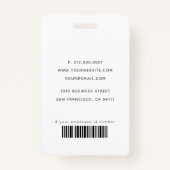 Badge Dentist White Teeth Light Blue ID Photo (Dos)