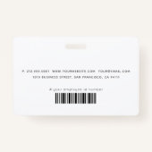 Badge Dentist White Teeth Light Blue ID Photo (Dos)