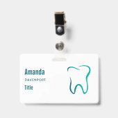 Badge Dentistère dentaire Image Médicale (Avant avec clip)