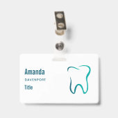 Badge Dentistère dentaire Image Médicale (Arrière avec clip)