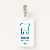 Badge Dentistère dentaire Image Médicale (Dos avec clip)
