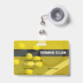 Badge d'entraîneur de tennis (Avant avec rétractable)