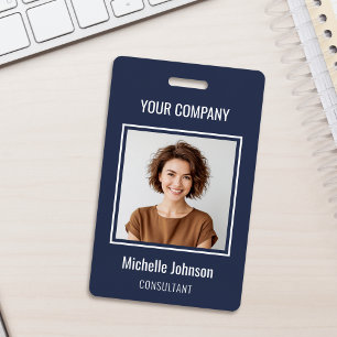 Badge d'entreprise personnalisé simple avec nom et