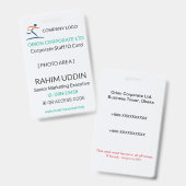 Badge d'entreprise | Photo de l'employé – Carte d' (Avant & arrière)
