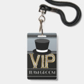 Badge d'équipe de préparation de mariage (Avant avec lanière)