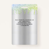 Badge Dérivés d'Parties scintillant d'employé personnali (Dos)