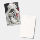 Badge Des colombes de mariage attendent les mariés (Front & Back)