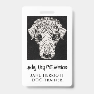 Badge des services de dressage de chiens pour anim