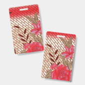 Badge Design de tissu complexe avec motifs floraux (Avant & arrière)