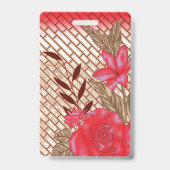 Badge Design de tissu complexe avec motifs floraux (Arrière)