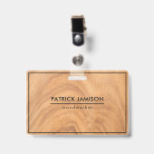 Badge Design en bois (Avant avec clip)