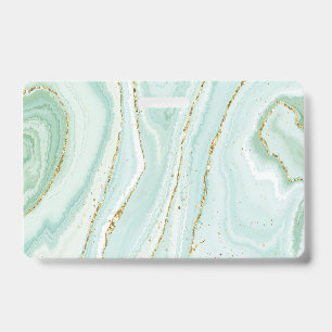 Badge design en marbre liquide peint à la main avec gli
