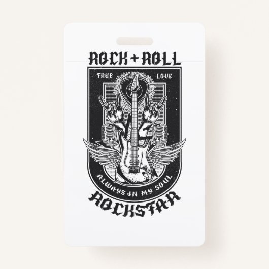 Badge Design Guitar Rock (Devant)
