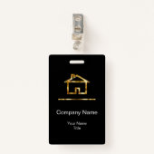 Badge Design immobilier classique (Devant avec clip)