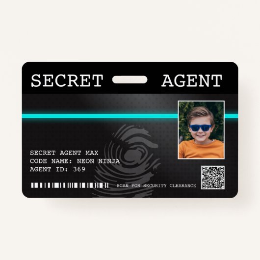 Badge d'espionnage de l'agent secret interactif - (Devant)