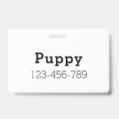 Badge Dessin allemand Berger Chien | (Arrière)