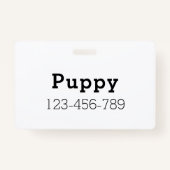 Badge Dessin allemand Berger Chien | (Dos)