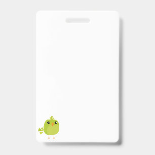 Badge Dessin animé d'oiseau vert