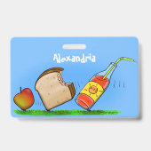 Badge Dessin animé drôle de fourmis (Arrière)